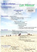 Menu L'atlantique - Les menus