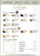 Menu La Crêpouse - Les crèmes glacées, sorbets et suggestions