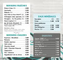 Menu La Crêpouse - Les boissons, digestifs et eaux minéraux