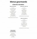 Menu Le Collibert - Menus gourmands