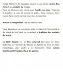 Menu Blé noir Belle Epoque - Les informations sur les menus