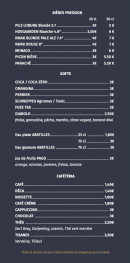 Menu Le Bistrot De Bourgenay - Les bières, softs, ...