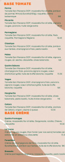 Menu Maléo - Les pizzas