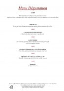 Menu La Table du Boisniard - menu degustation