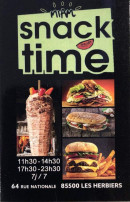 Menu Snack Time - Carte et menu Snack Time Les Herbiers