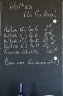 Carte et menu de Chez Mumu à Saint Vincent sur Jard — Les huîtres