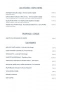 Menu L'Océan - les viandes et desserts,...