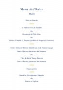 Menu L'Océan - menu 66€