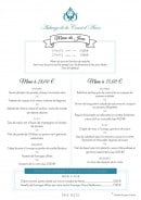 Carte et menu de Auberge de la Court d'Aron à Saint Cyr en Talmondais — Les menus