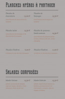 Menu La Planche - Les planches et  salades