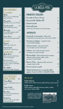 Carte et menu de La Bella Vita à Saint Gilles Croix de Vie — Les salades, cocktails, ...