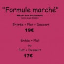 Menu Le p'tit marché - La formule du marché à 19€ et 17€