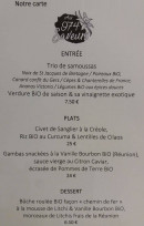 Menu Aux 974 Saveurs - Entrées, plats et desserts