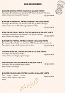 Menu Bistrô des Feuillants - Les burgers