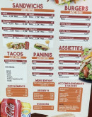 Menu Damas kebab - Les sandwichs, burgers et tacos,...