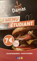 Menu Damas kebab - Menu étudiant