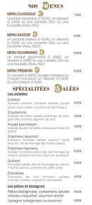 Menu Feuillette - Menus et spécialités salées