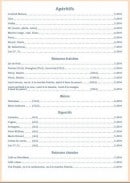 Menu Restaurant K2 - Les boissons