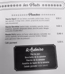 Menu Le Triporteur - Les planches