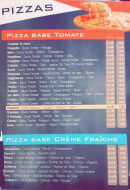 Menu Tacos&Pizza King - Les pizzass base tomate et crème fraiche