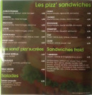 Menu L'épisode gourmand - Les sandwiches et salades