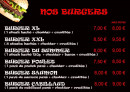 Menu Le Summer - Les burgers