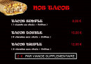 Menu Le Summer - Les tacos
