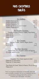 Carte et menu de Patisserie Choquet à Bonneuil Matours — Les cocktailes salés