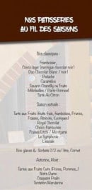 Carte et menu de Patisserie Choquet à Bonneuil Matours — Les patisseries