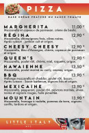 Menu Little Italy - Les pizzas