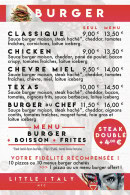 Menu Little Italy - Les burgers