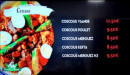 Menu Tacos food - Les couscous