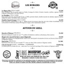 Carte et menu de L'Auberge de la Tannerie à Boivre-la-Vallée — Les burgers et autour du grill