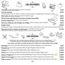 Carte et menu de L'Auberge de la Tannerie à Boivre-la-Vallée — Les entrées et pizzas