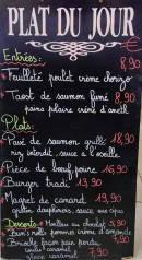 Menu Bistrot La Boussole - Exemple de menu