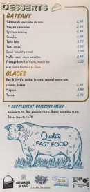 Menu Bò - Desserts