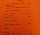 Menu Chez Gabriella - Les plats