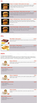 Menu Classic's - Les burgers page 2