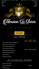Menu Monsieur le Baron - Les tapas et planches