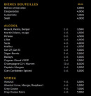 Menu Monsieur le Baron - Les bières et alcools