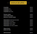 Menu Monsieur le Baron - Les douceurs