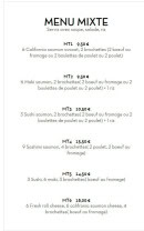 Menu Sukii - Les menu mixte