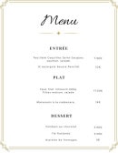 Menu Le Repère - Les menus