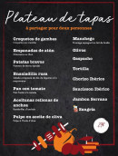 Menu Dino's - Les plateaux de tapas