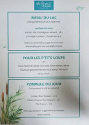 Menu Aux Berges du lac - Les formules