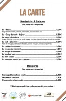 Menu Le Corot - Les sandwiches , salades, desserts et boissons