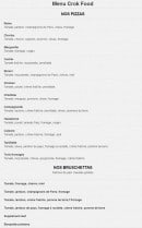Menu La grange du clos de besse - Les pizzas et bruschettas