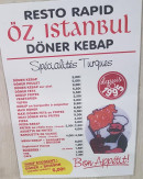 Menu Oz Istambul - La carte