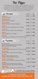 Menu La Grignotière - Les classiques at populaires