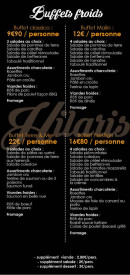 Menu Hilaris Saveur - Les buffets froids